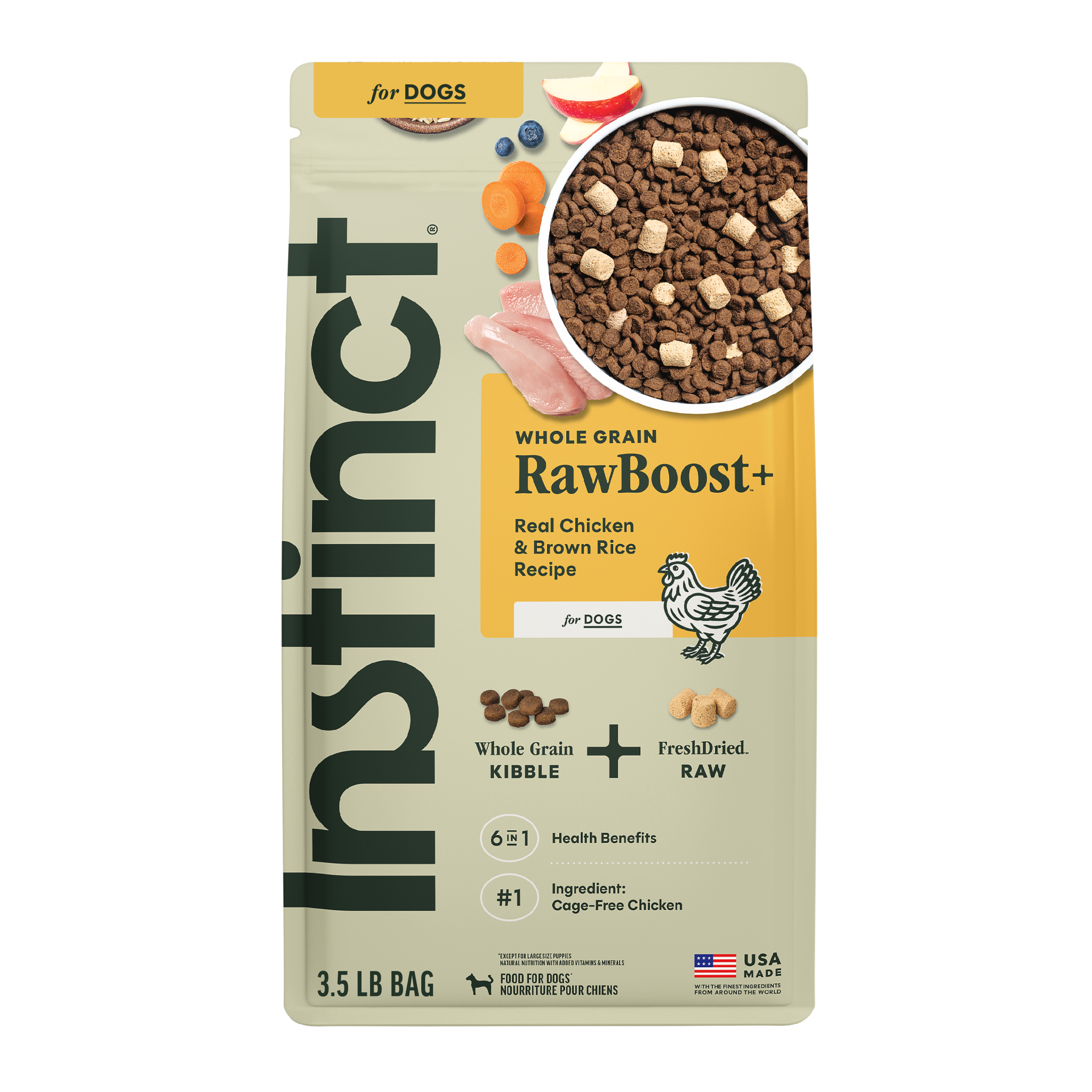 RawBoost+ Whole Grain Kibble Real Chicken & Brown Rice Recipe