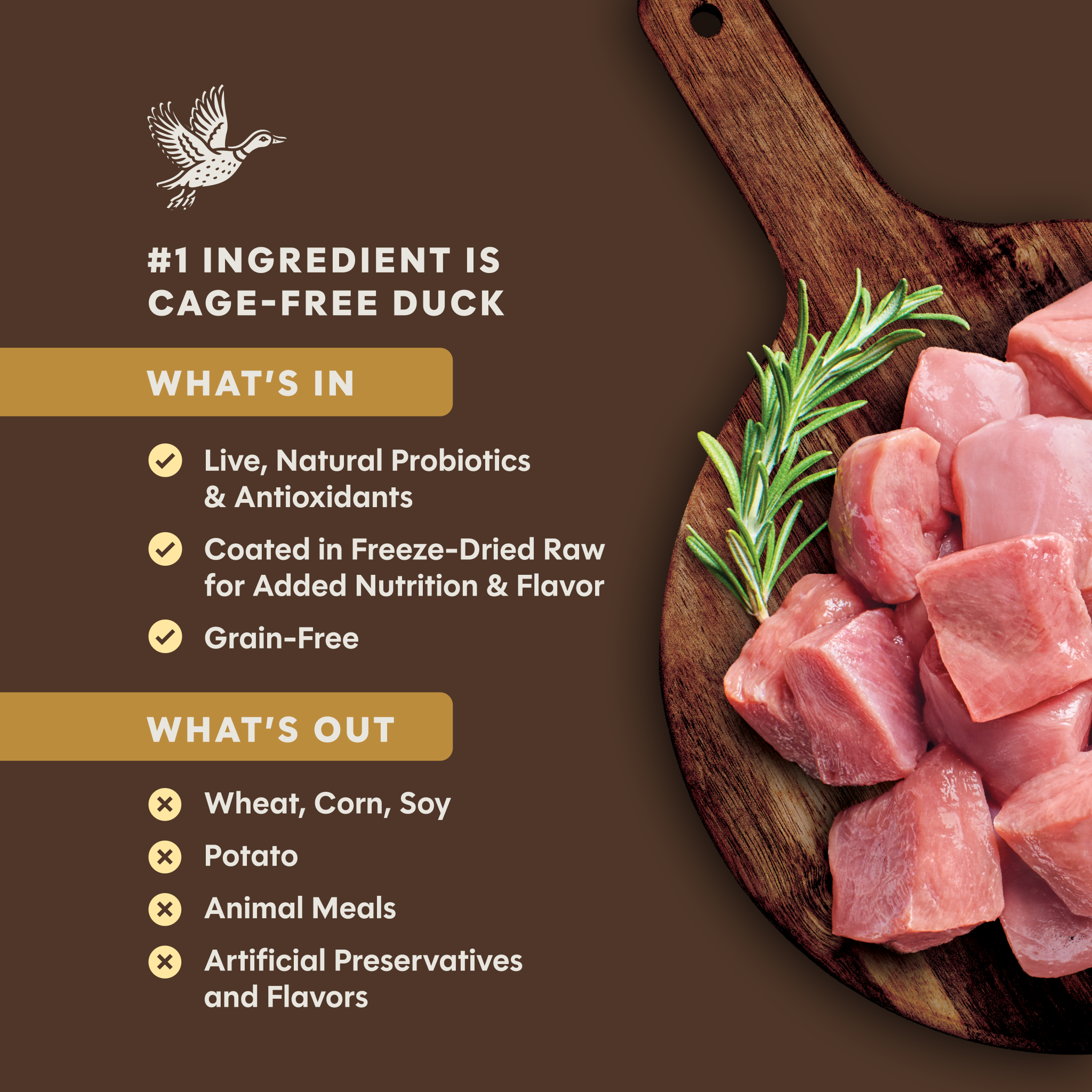 Ultimate Protein Kibble Cage-Free Duck Recipe