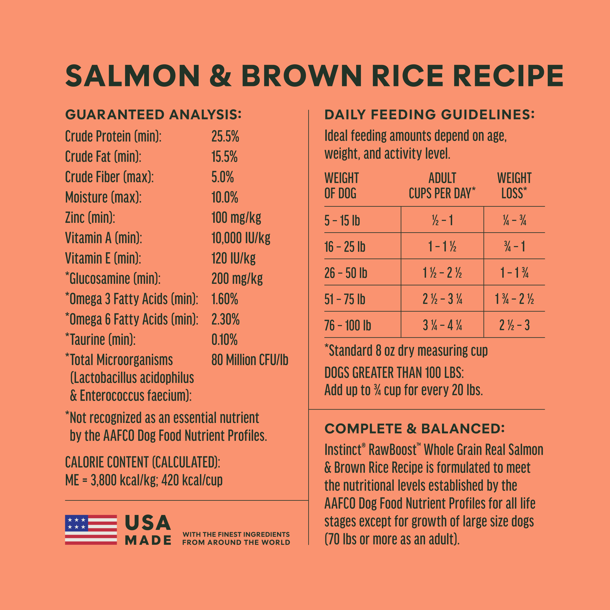 RawBoost+ Whole Grain Kibble Real Salmon & Brown Rice Recipe