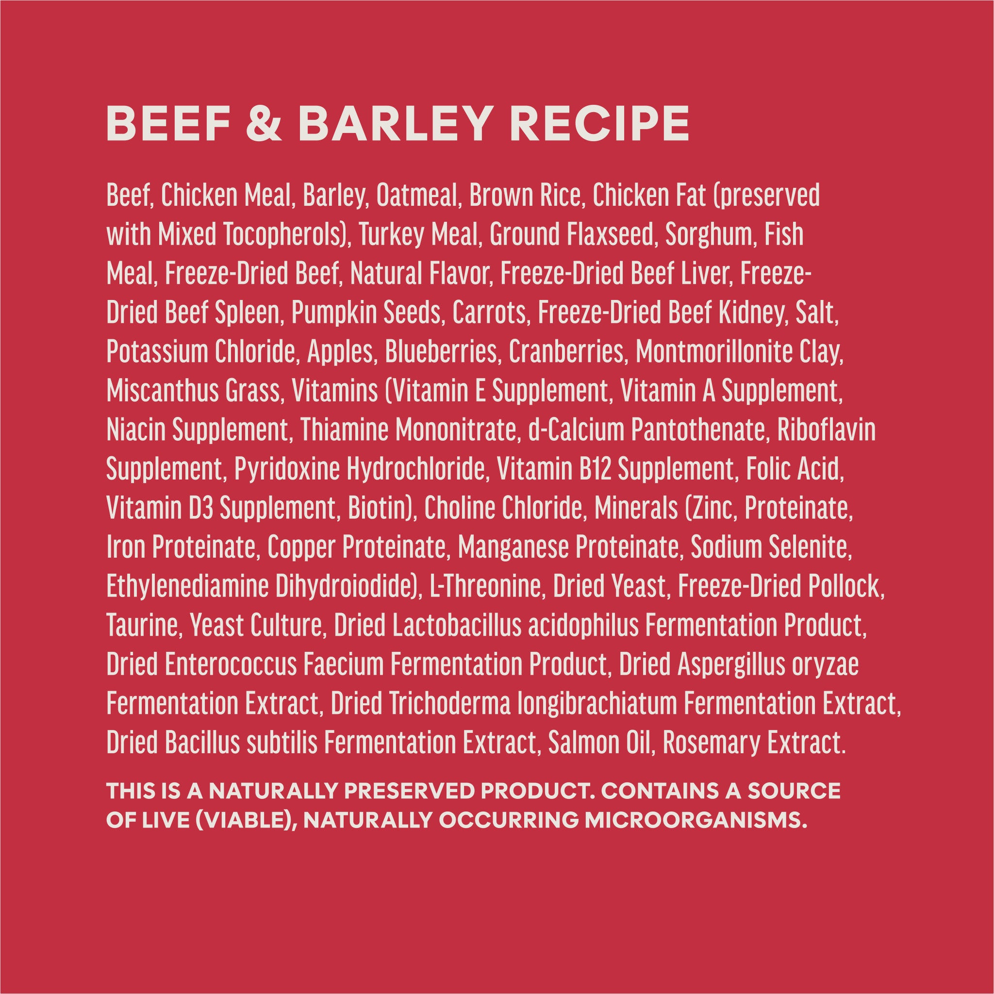 RawBoost+ Whole Grain Kibble Real Beef & Barley Recipe