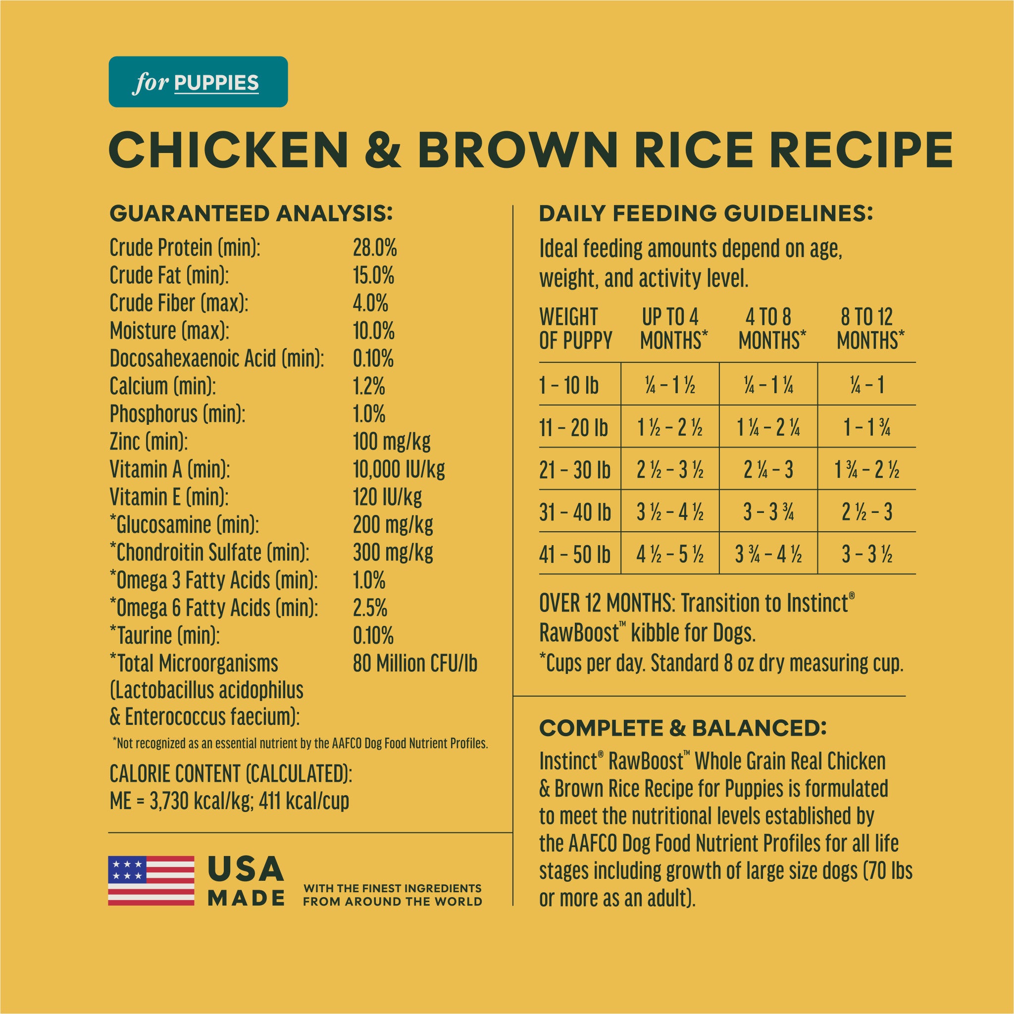 RawBoost+ Whole Grain Kibble for Puppies Chicken Recipe