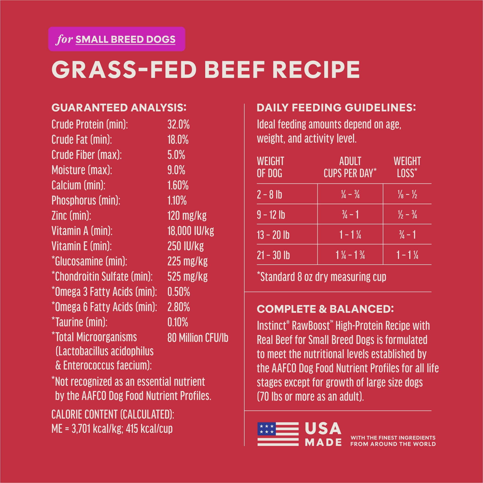 RawBoost+ Kibble for Small Breed Dogs Real Beef Recipe
