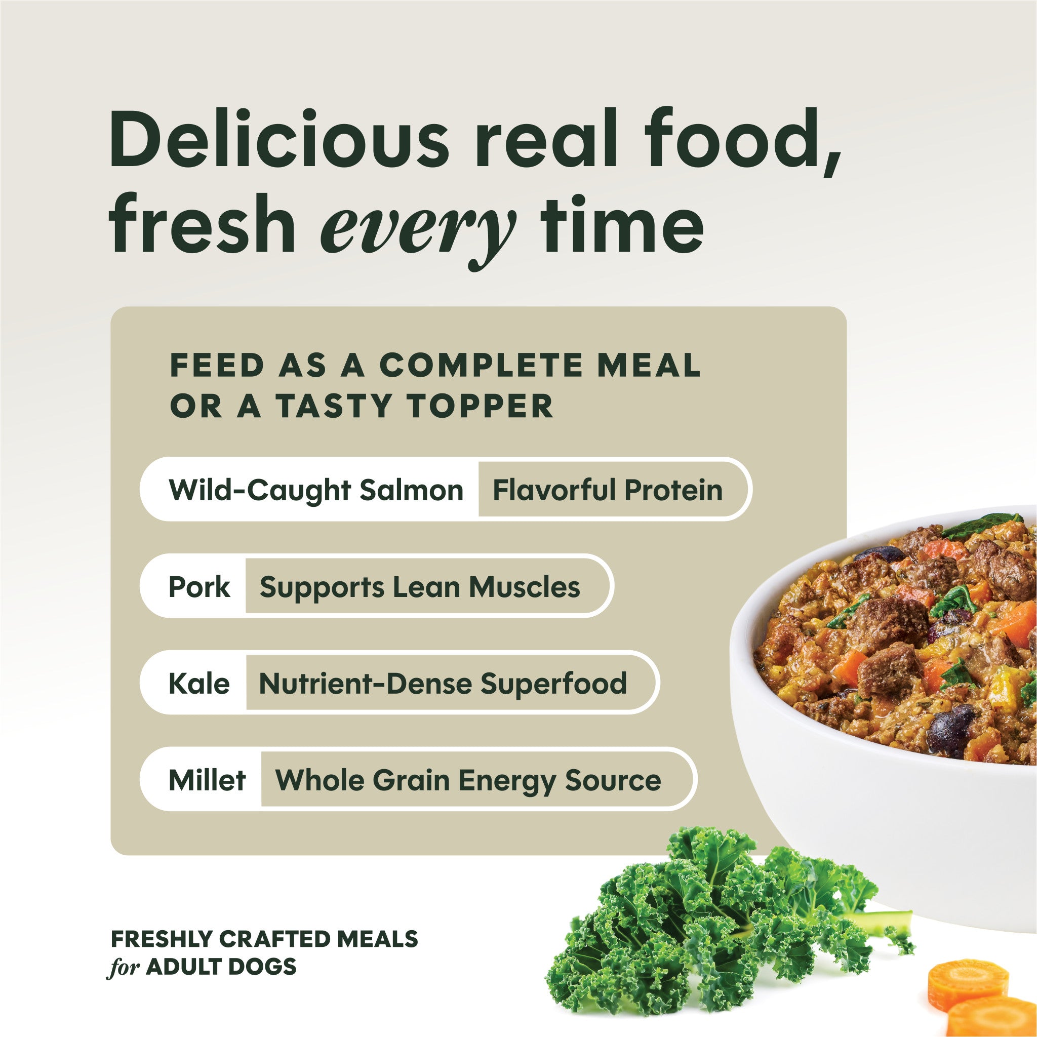 Freshly Crafted Meals Pork & Wild-Caught Salmon Recipe – Instinct
