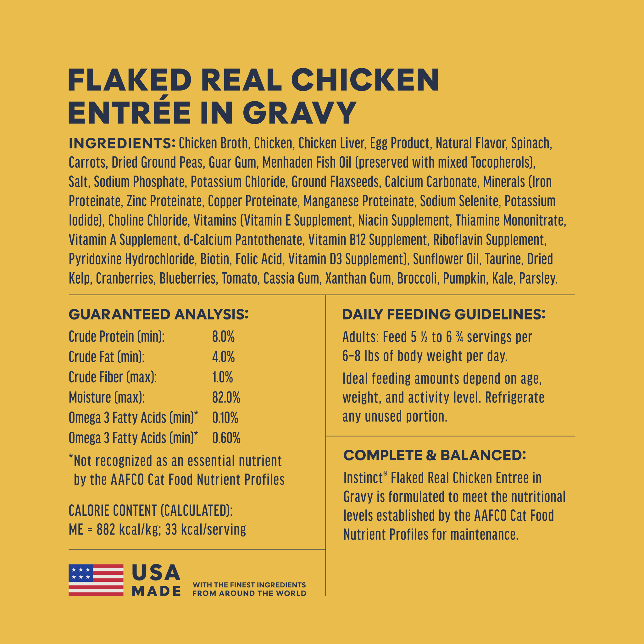 Split Cups Flaked Chicken Entrée