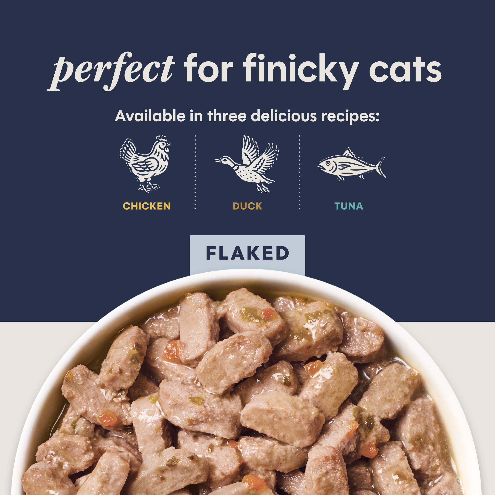Split Cups Flaked Duck Entrée