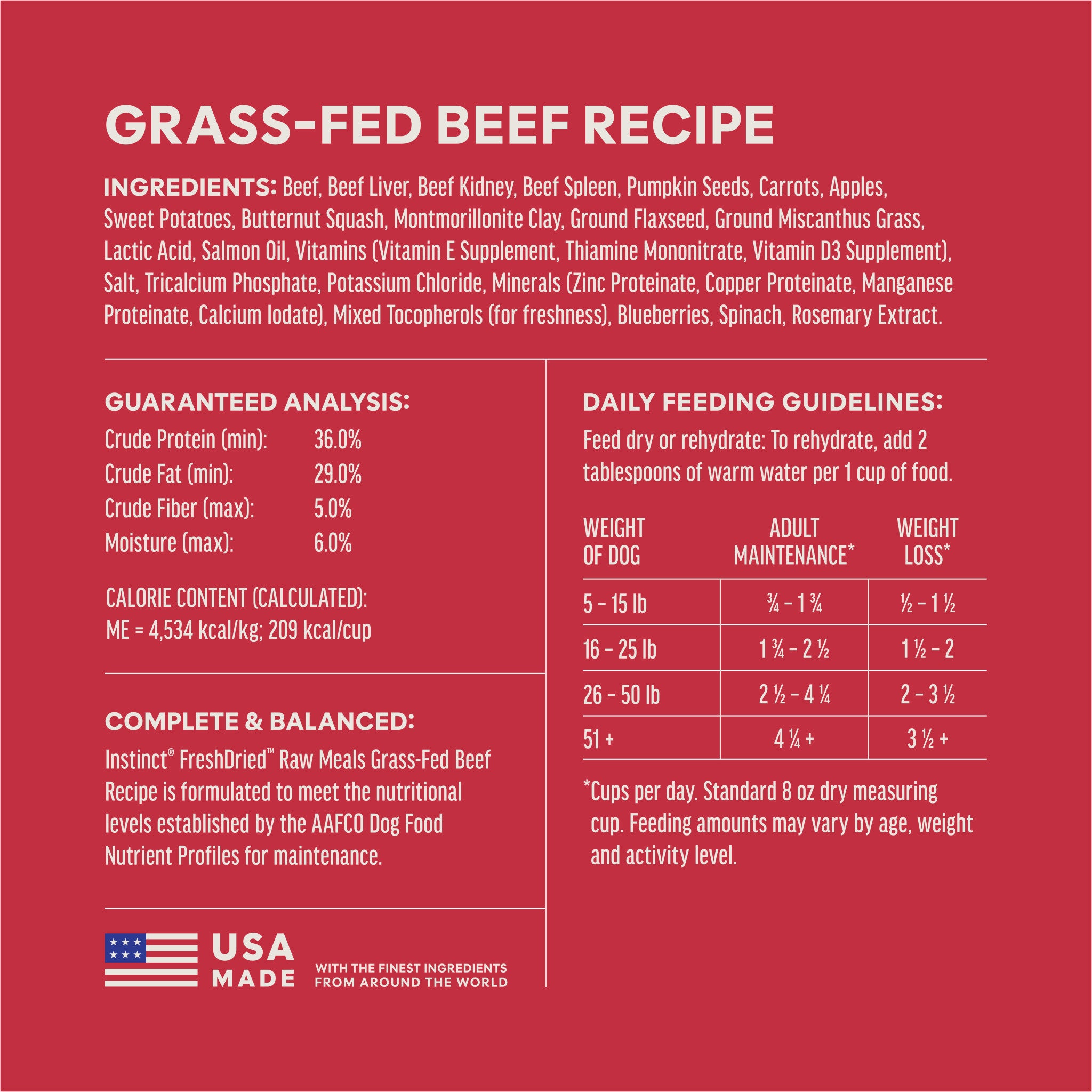 FreshDried Raw Meals Grass-Fed Beef Recipe