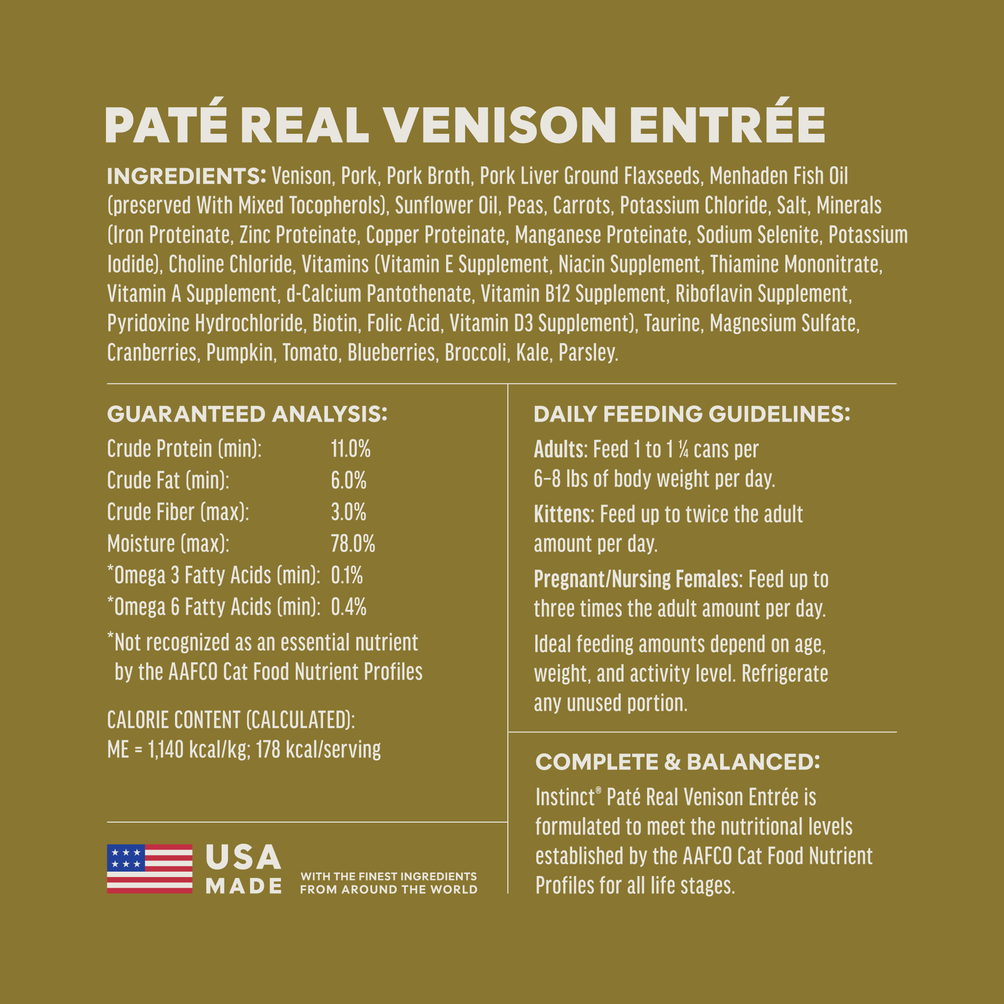 Original Patés Real Venison Recipe