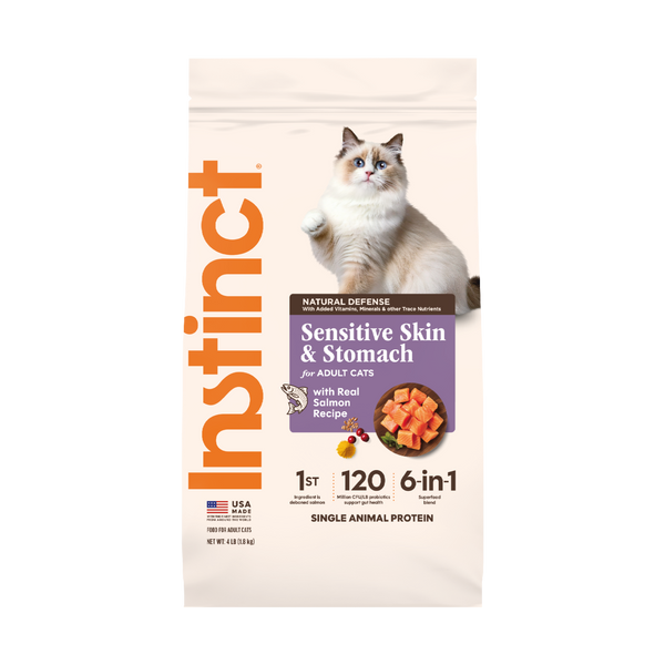 Sensitive Skin & Stomach Salmon Adult Cat Food, 4 lb. Bag