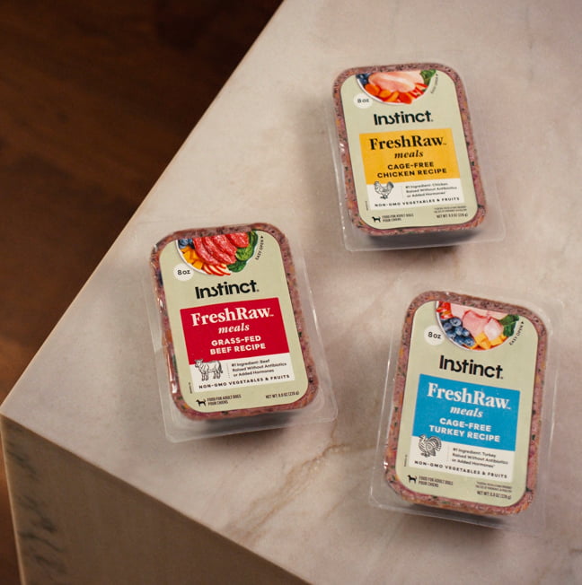 Instinct recyclable pet food packaging